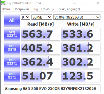 SSD накопитель Samsung 860&nbsp;EVO MZ-76E250BW 250ГБ, 2.5, SATA III, SATA