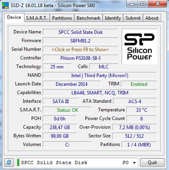 SSD накопитель Silicon Power Ace A55 SP256GBSS3A55S25 256ГБ, 2.5, SATA III, SATA