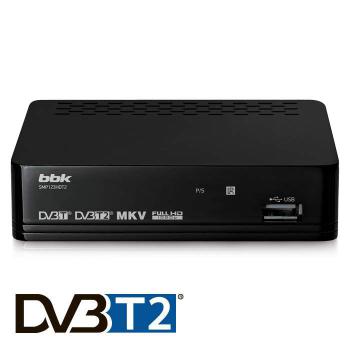 Ресивер DVB-T2 BBK SMP123HDT2, черный