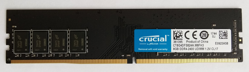 Модуль памяти crucial ct8g4dfs824a ddr4 8гб 2400 dimm ret разгон