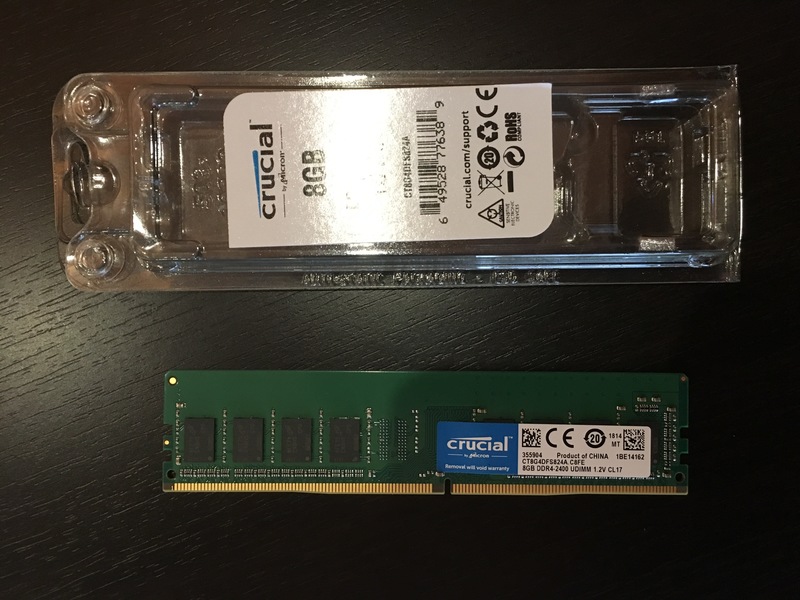 Модуль памяти crucial ct8g4dfs824a ddr4 8гб 2400 dimm ret разгон